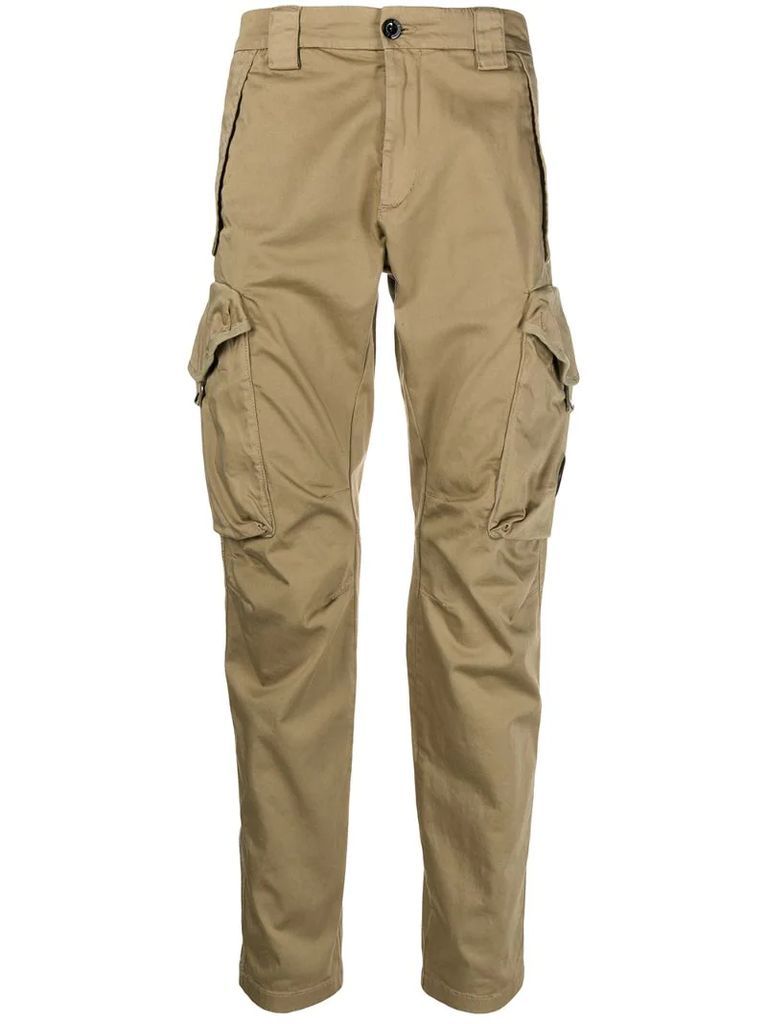 slim-fit multi-pocket cargo trousers