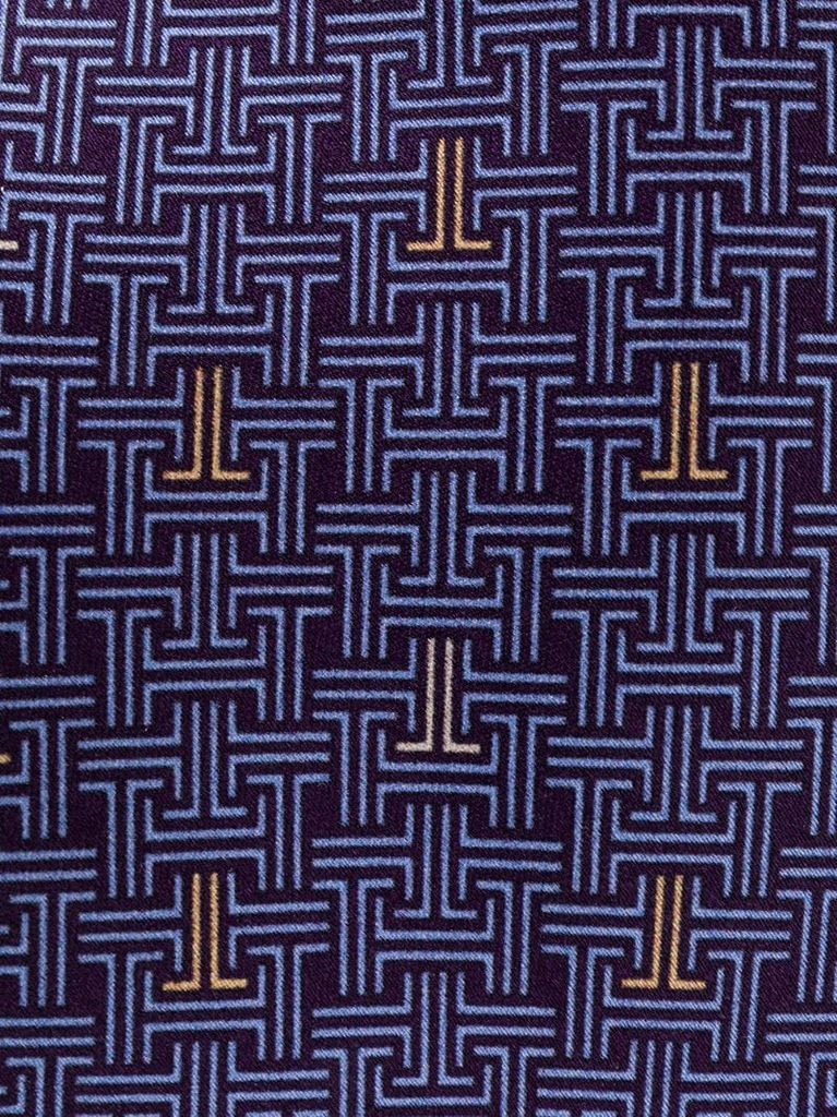silk labyrinth-print tie