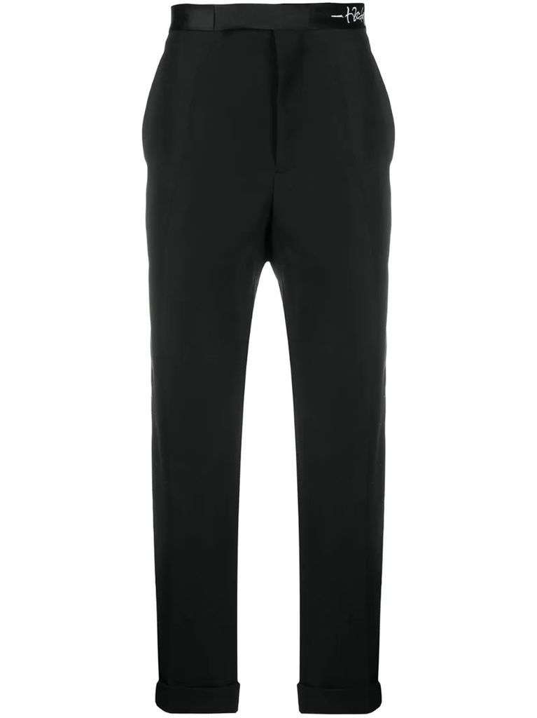 cropped tuxedo trousers