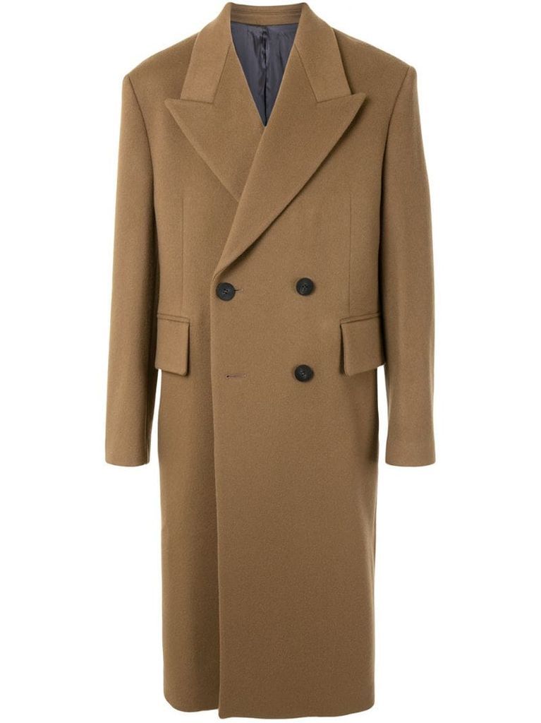 double-breasted tailored coat