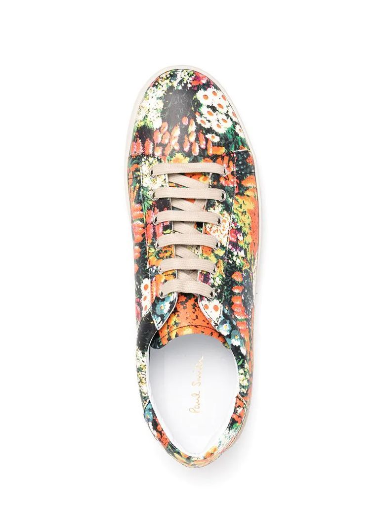 floral print low-top sneakers