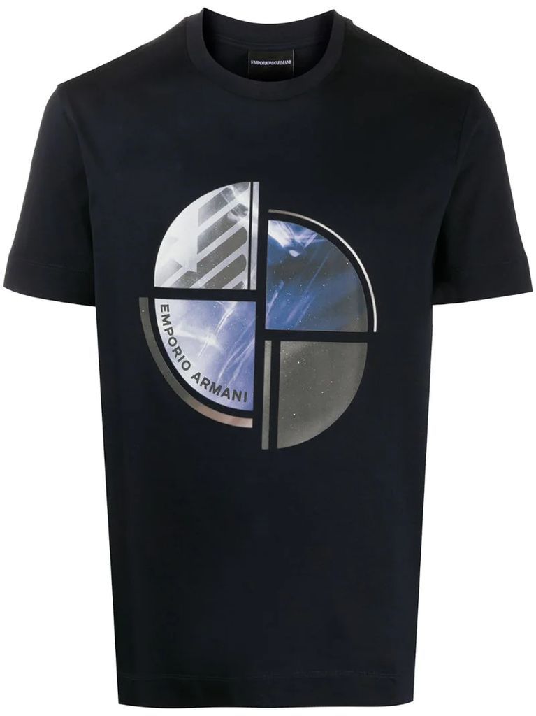 planet print T-shirt