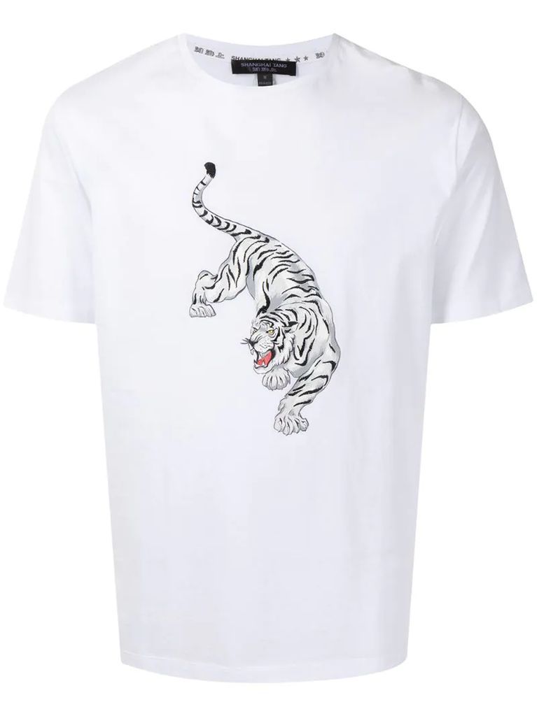 tiger print T-shirt