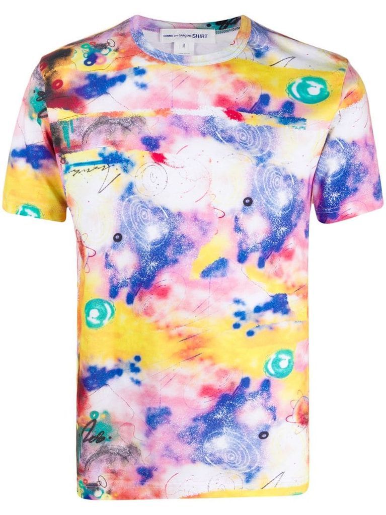 abstract-print crew neck T-Shirt