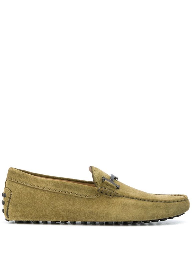 double T suede loafers