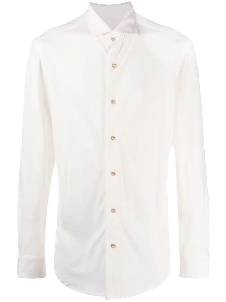 long-sleeved button up shirt