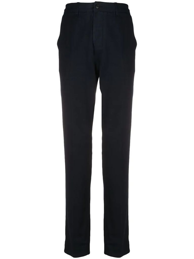 mid-rise chino trousers