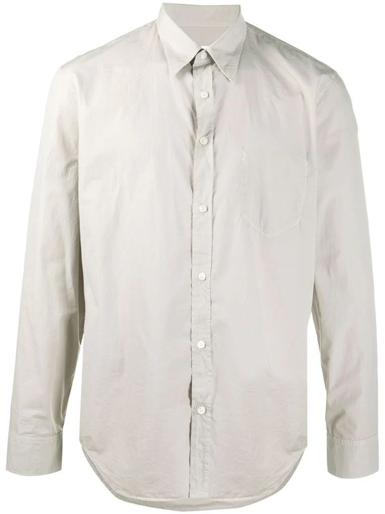 poplin button-up shirt