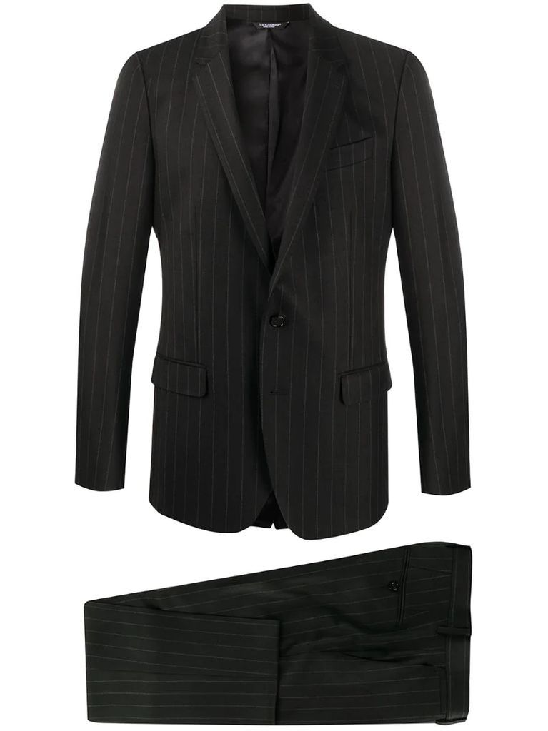 pinstripe single-breasted two-piece suit