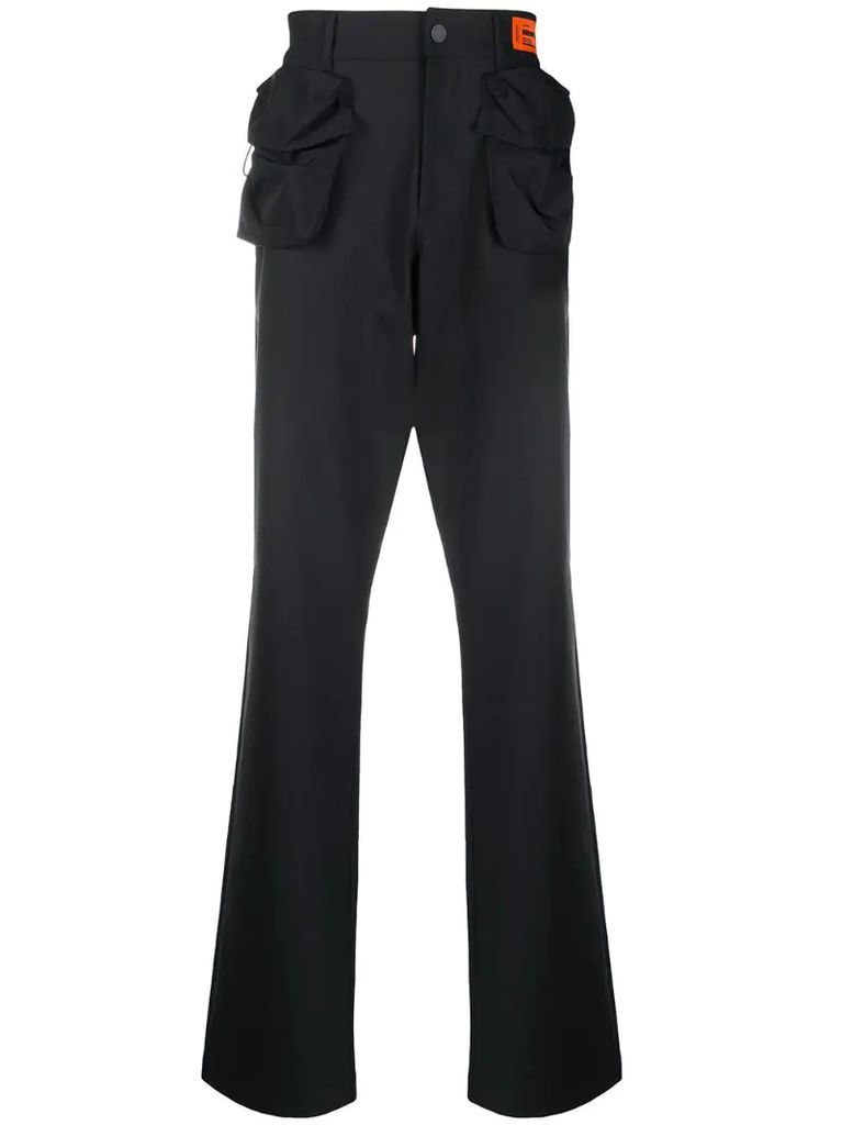 tailored contrast pocket trousers