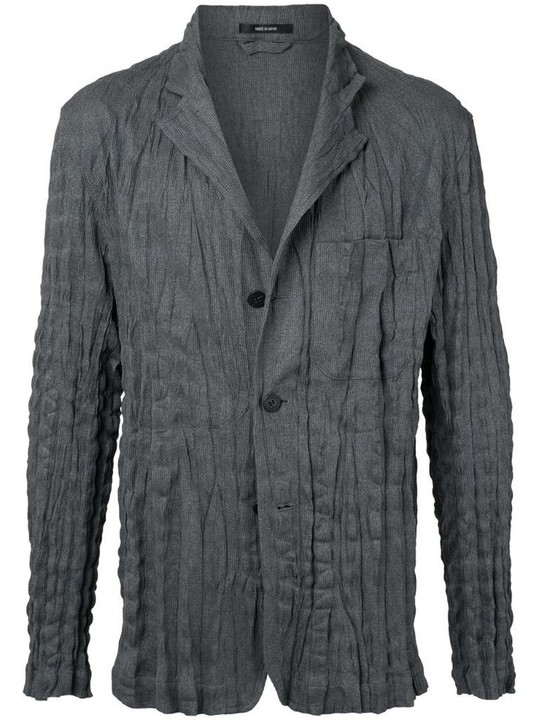 pleated blazer jacket