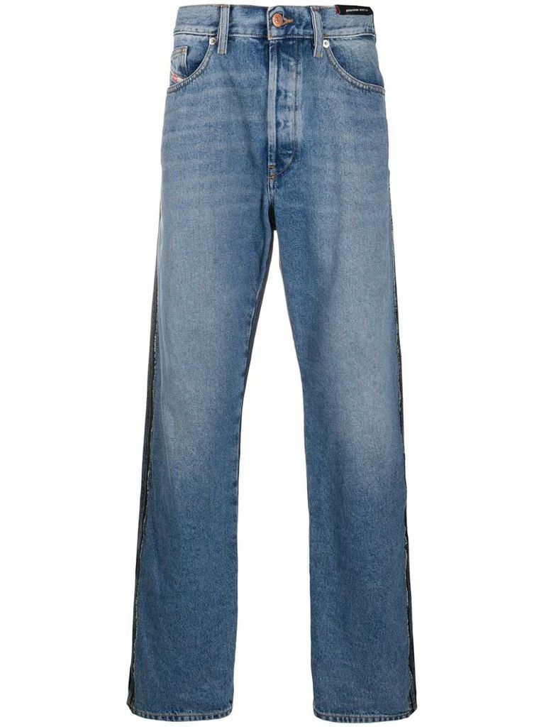 D-Macs two-tone straight jeans