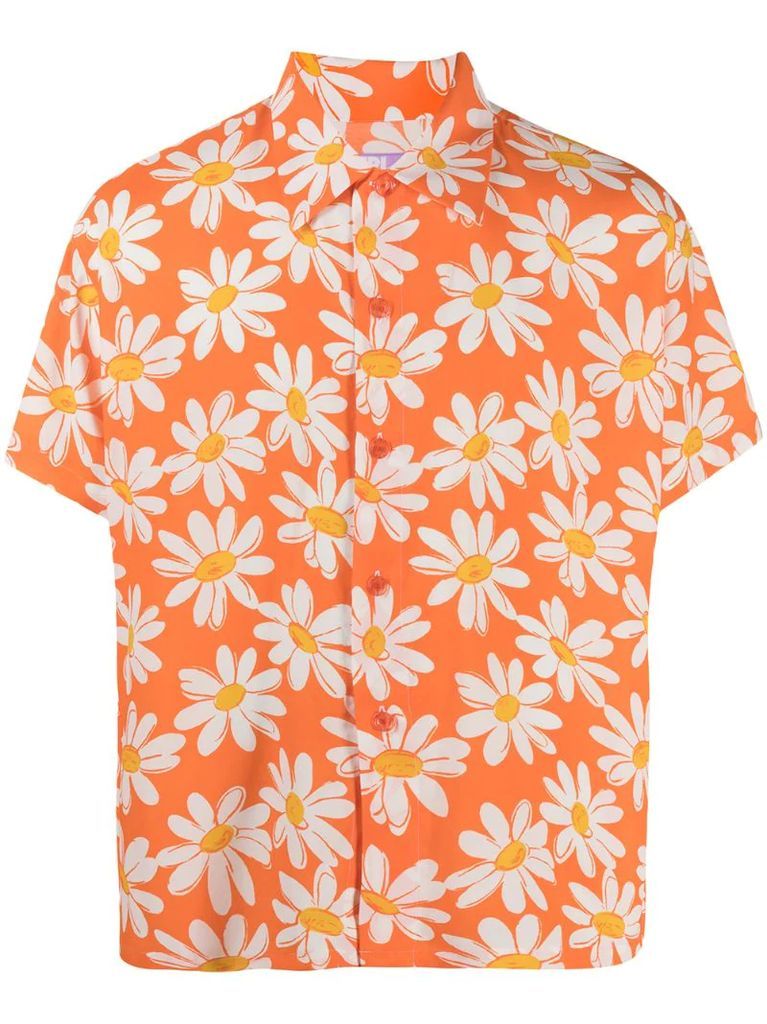boxy daisy print shirt