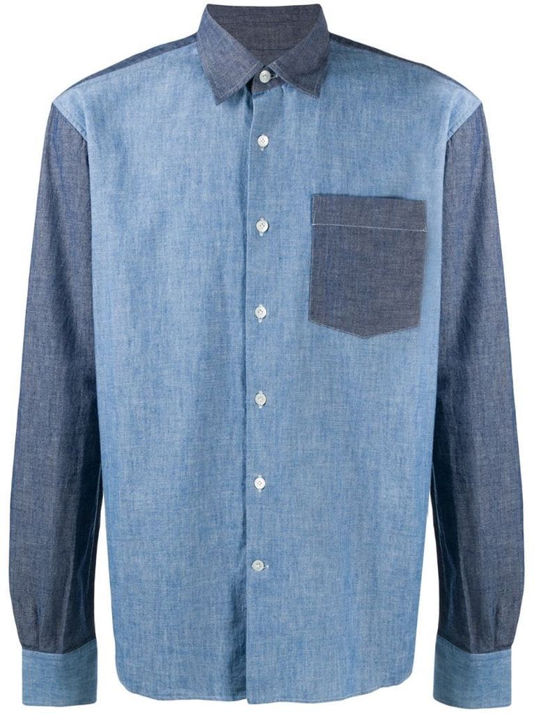 chest-pocket panelled shirt