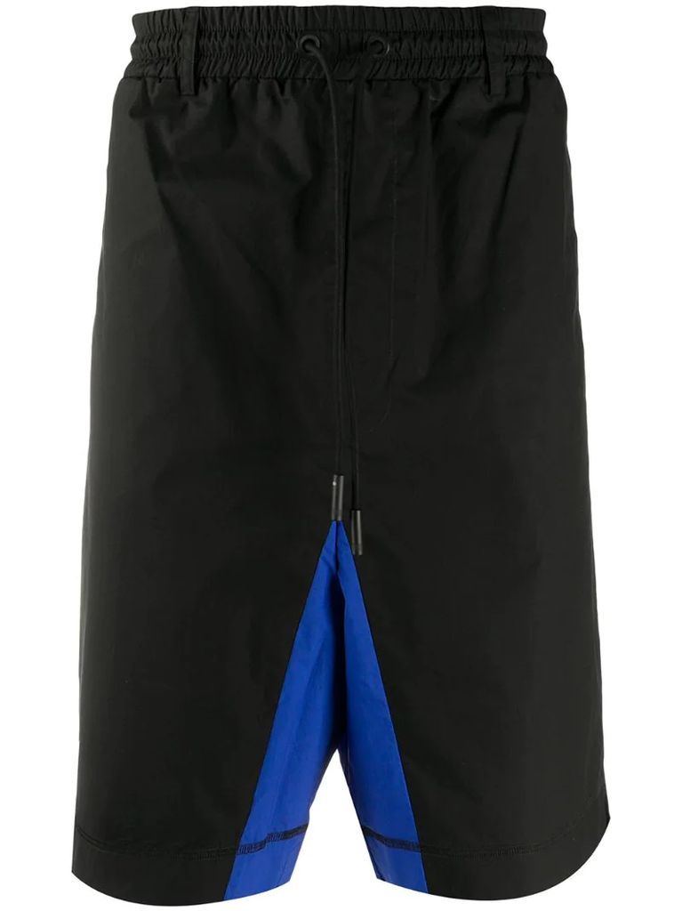 contrast panel detail shorts