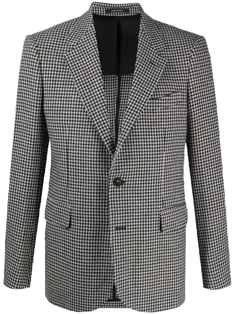 houndstooth print blazer