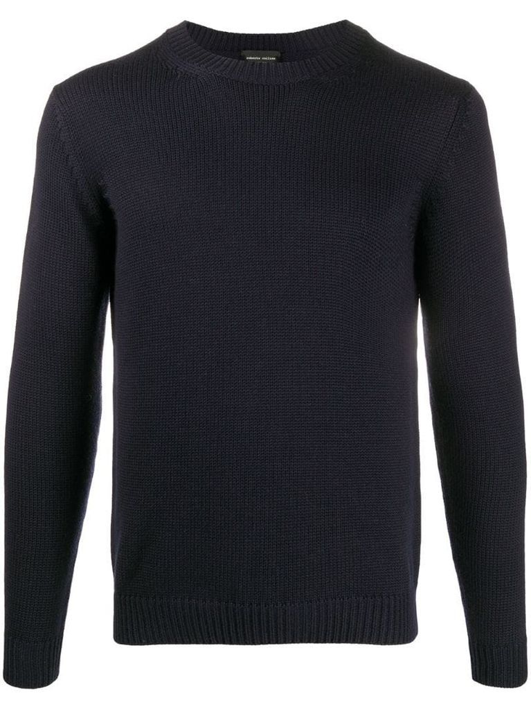wool long sleeve knitted jumper