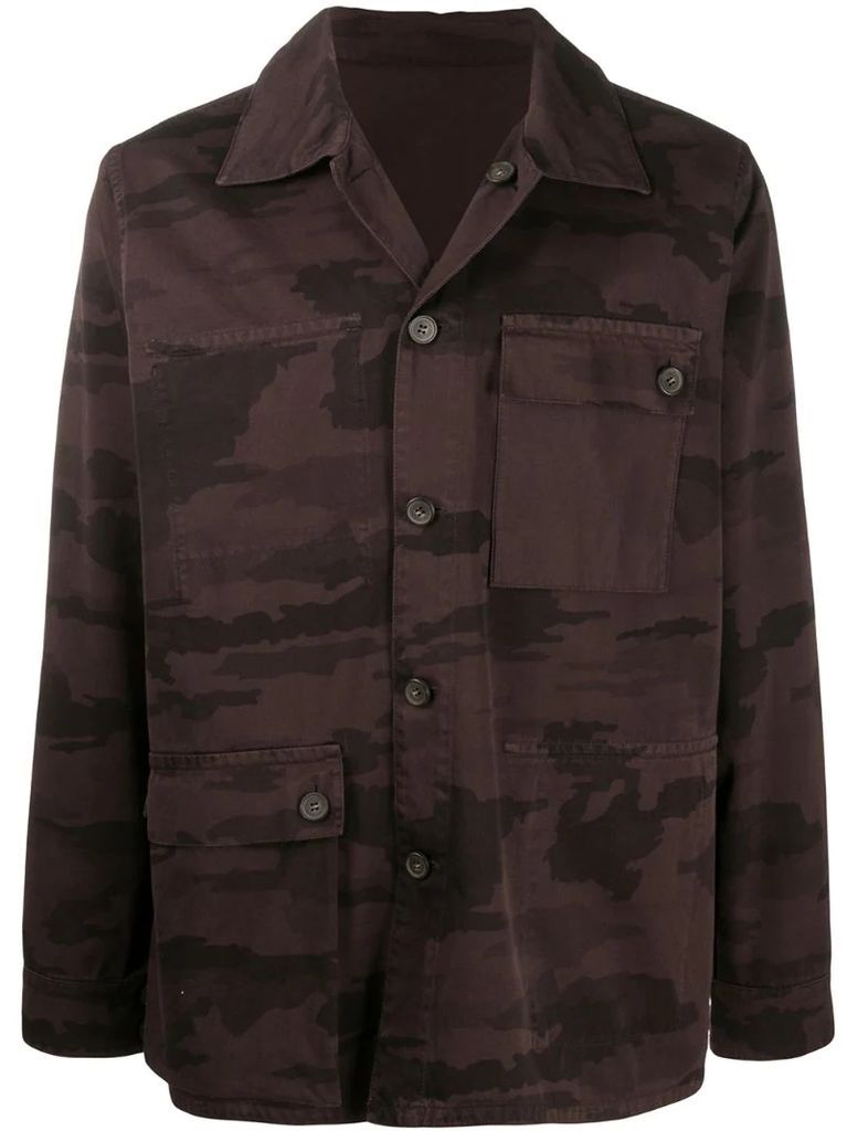 patch-pocket reversible shirt jacket