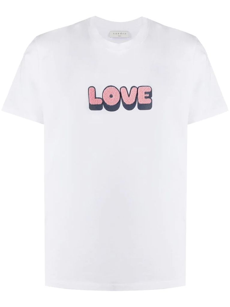LOVE appliqué print T-shirt
