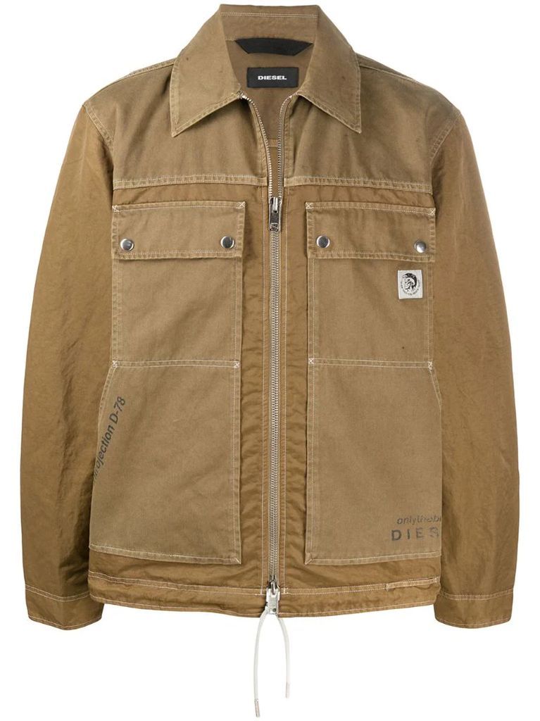 stitch detail workwear jacket
