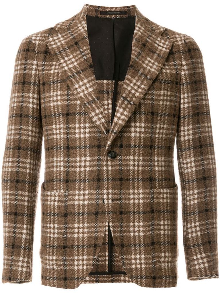 checked tailored jacket