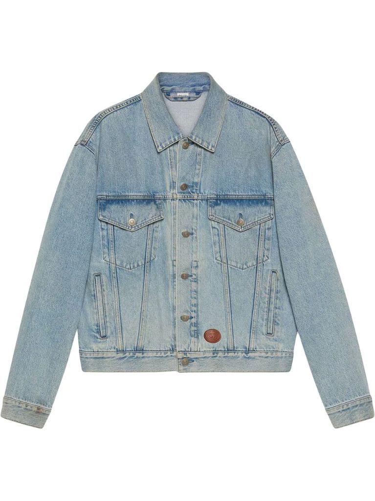 button-down denim jacket