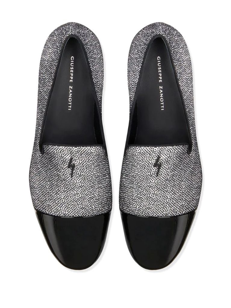 crystal embellished loafers