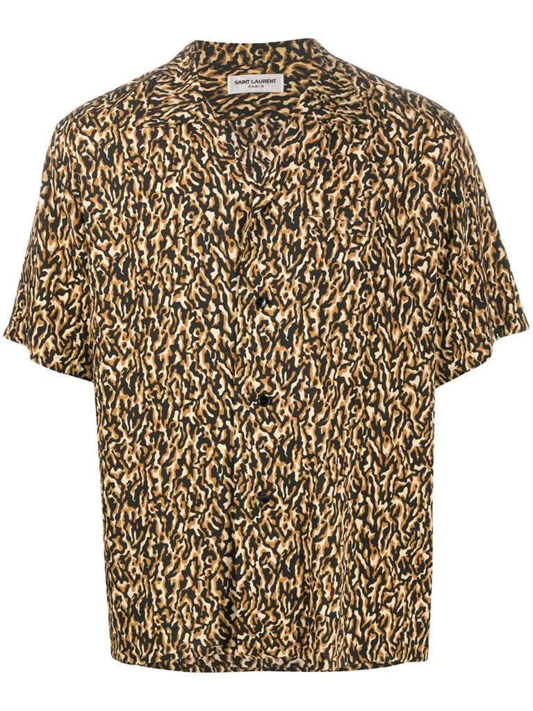abstract leopard print shirt