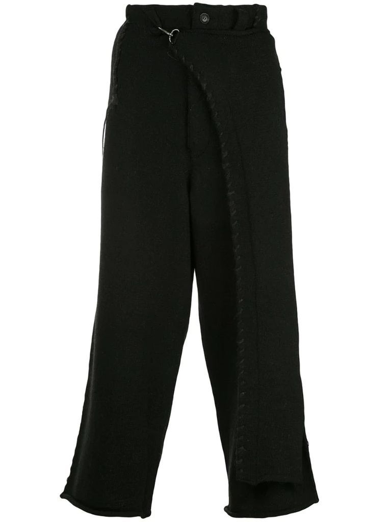 wide leg blanket trousers