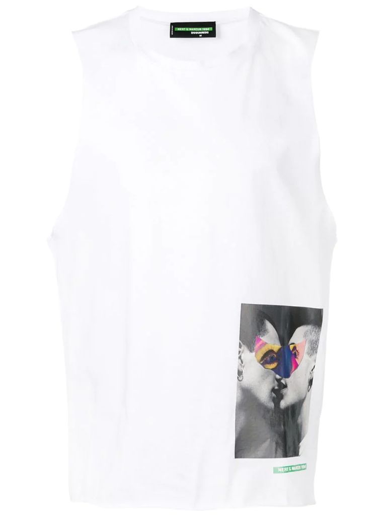 X Mert and Marcus printed patch tank top