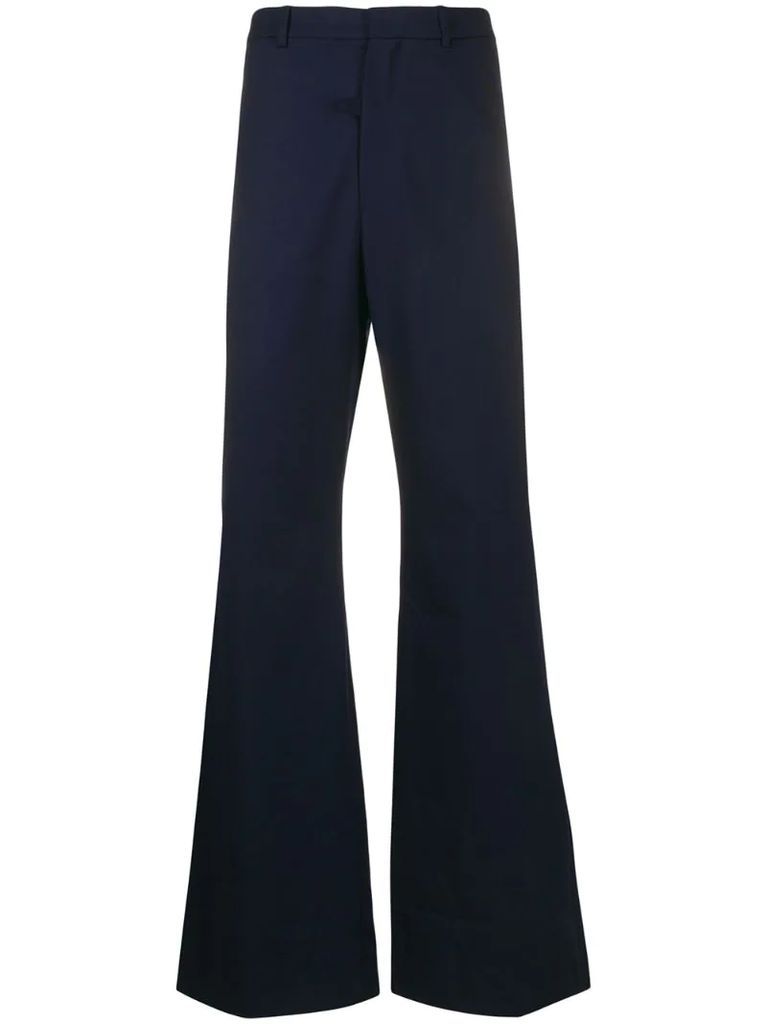 double flare tailored trousers