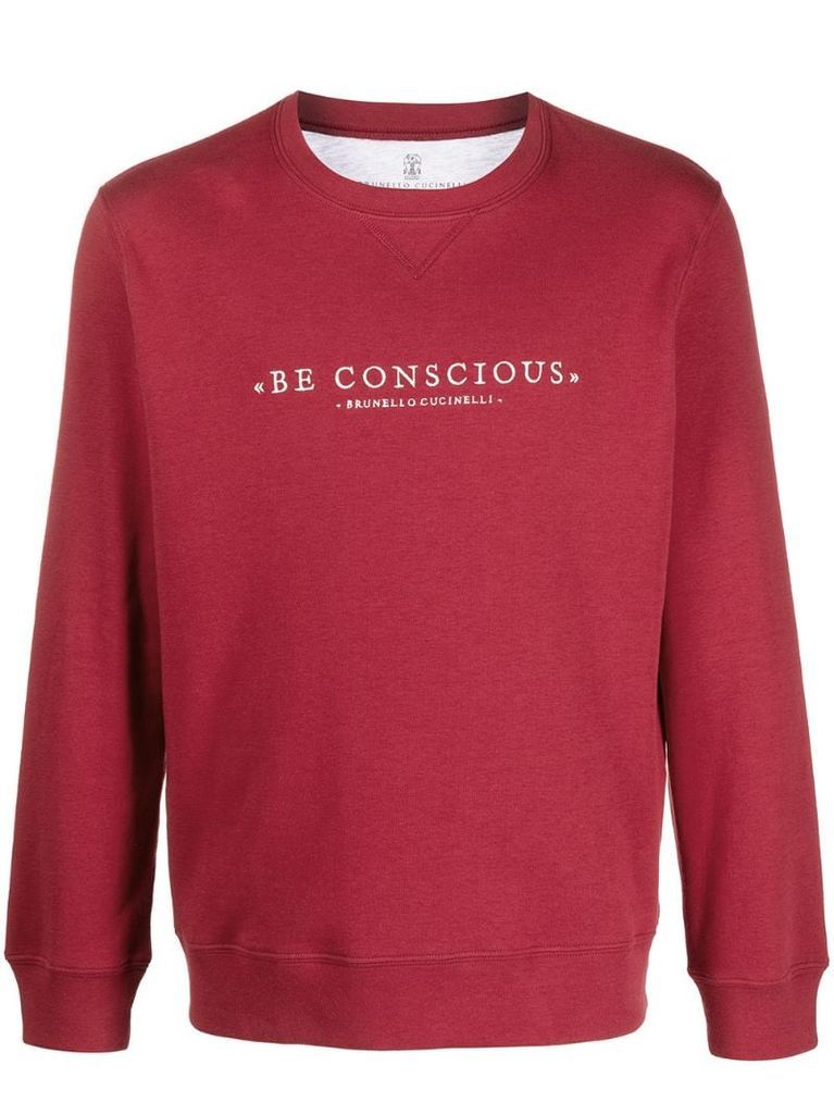 Be Conscious crew neck sweatshirt