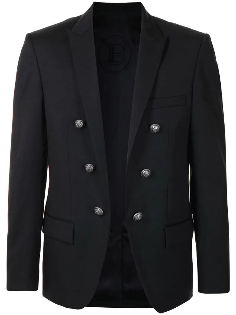 button-embellished blazer