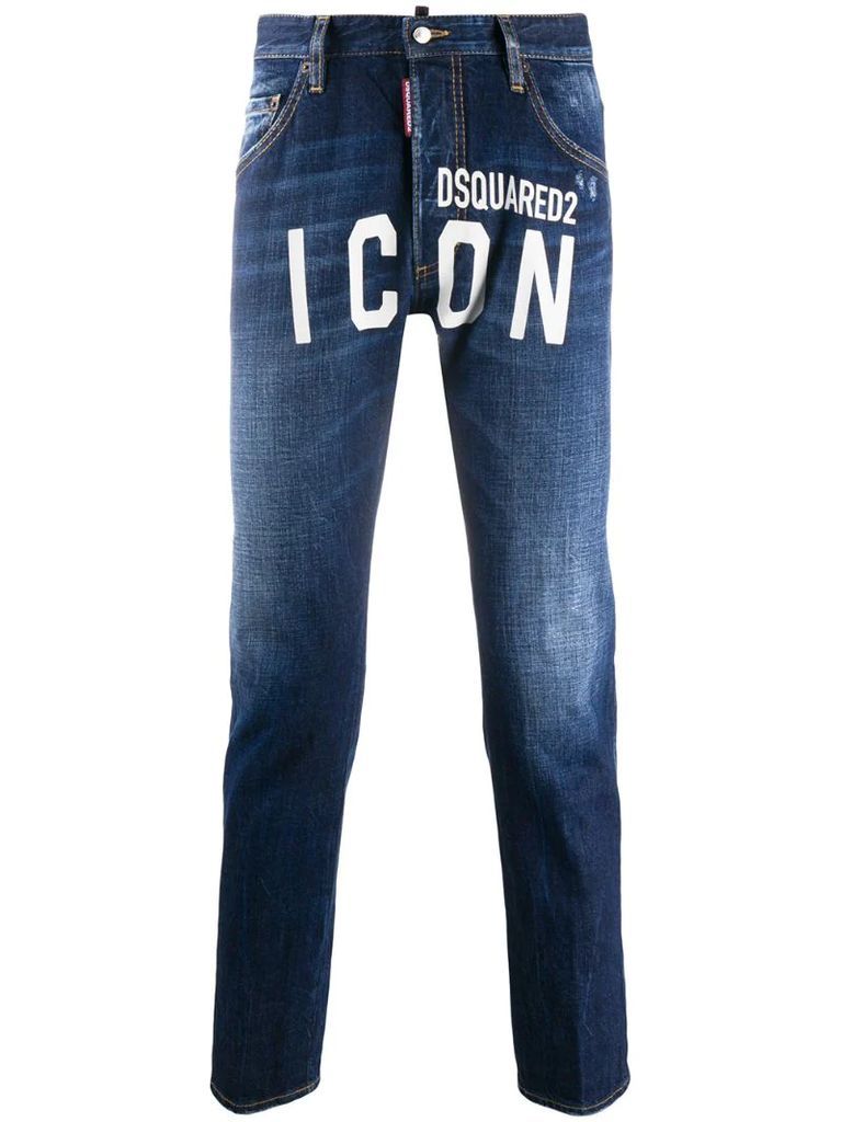 logo slim-fit jeans