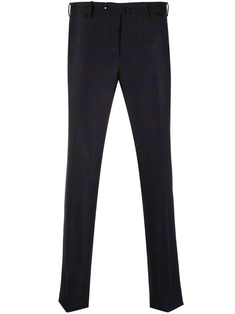 plaid tailored trousers