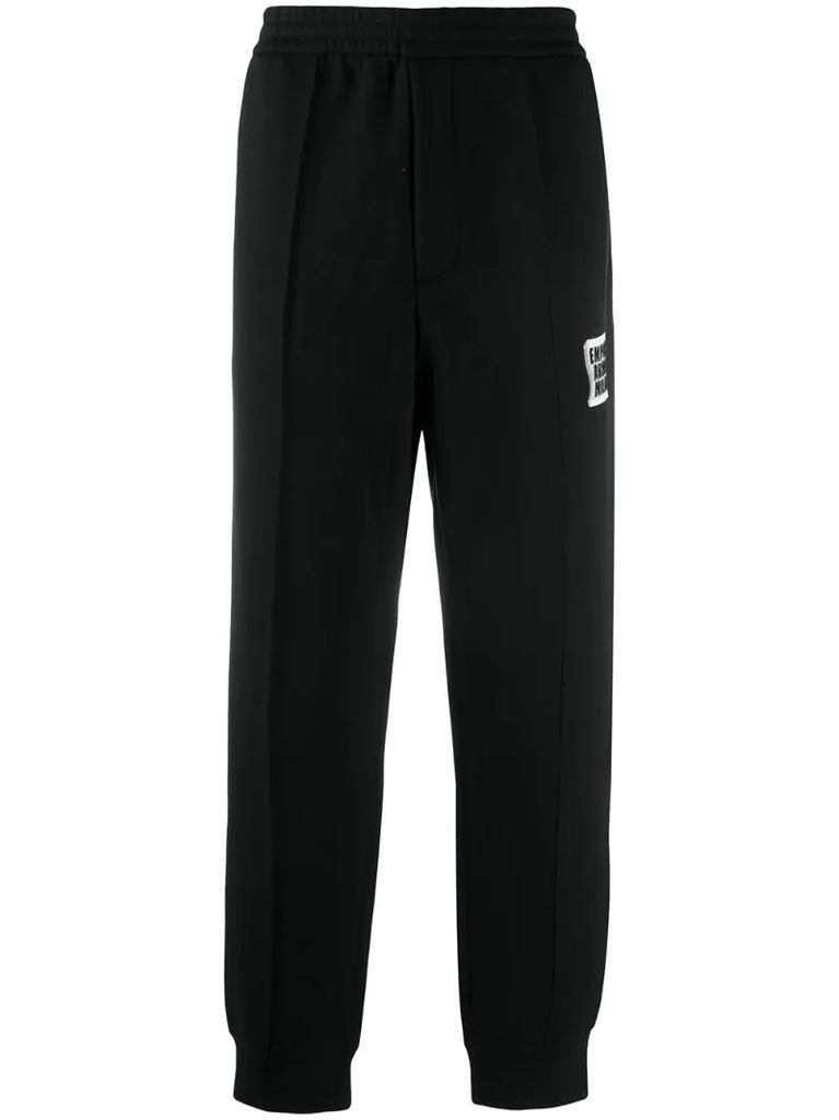 embroidered side-logo track pants