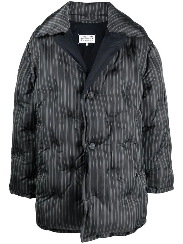 four-stitch striped puffer jacket
