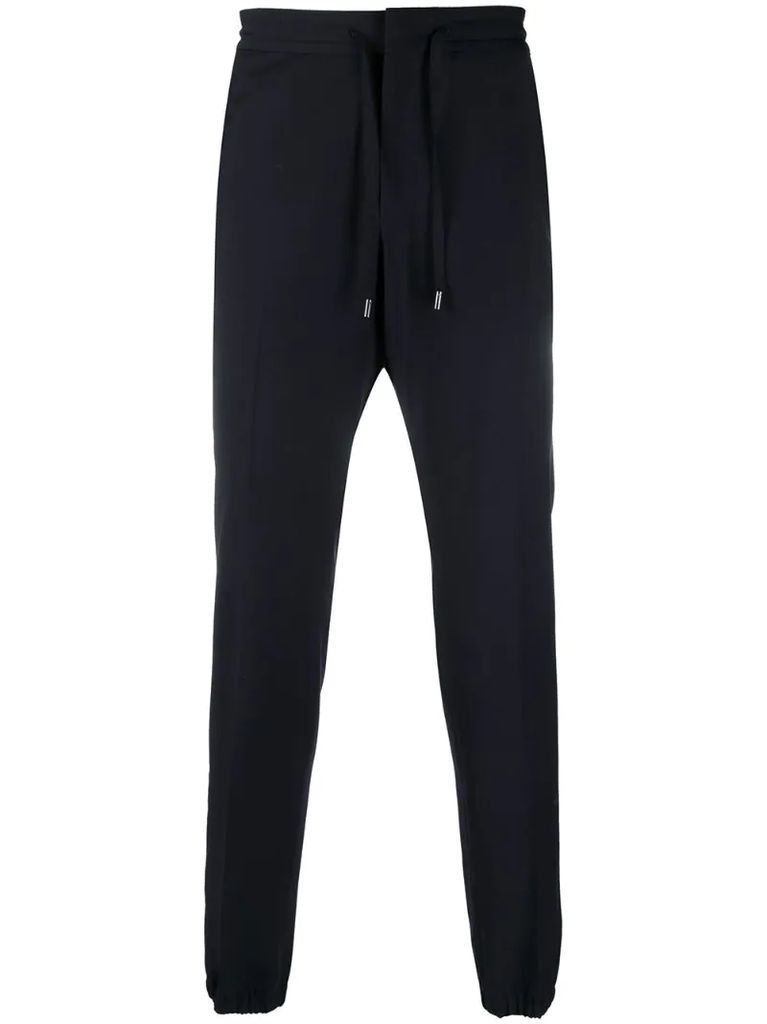 elasticated tapered trousers