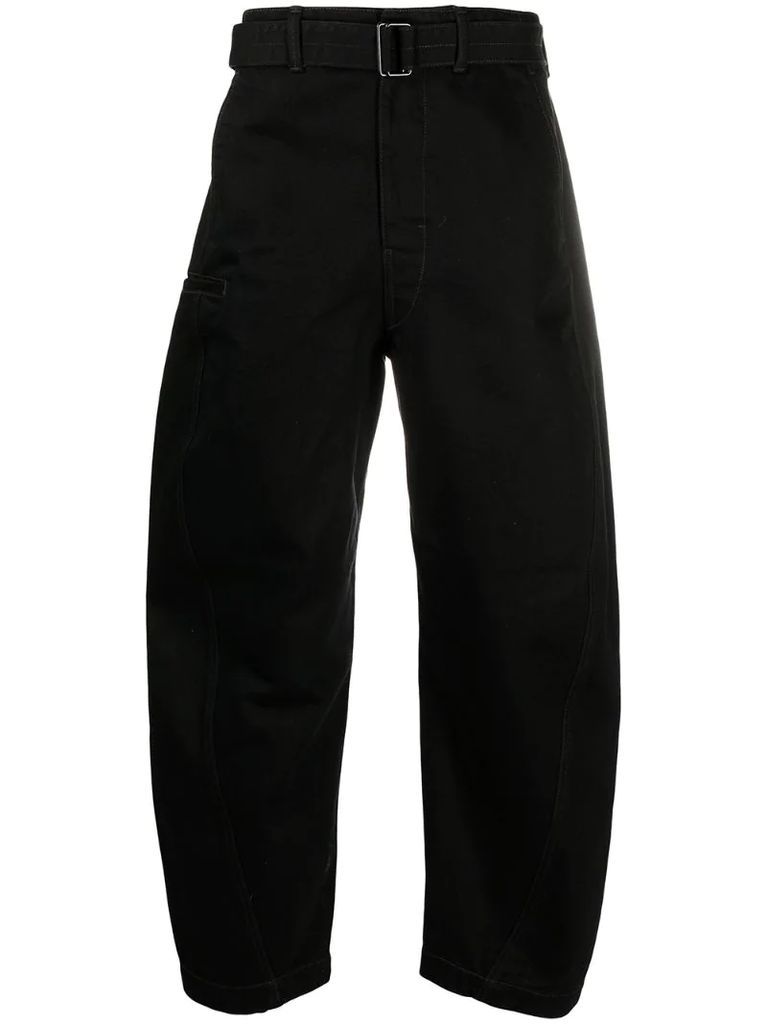 high-rise loose fit trousers