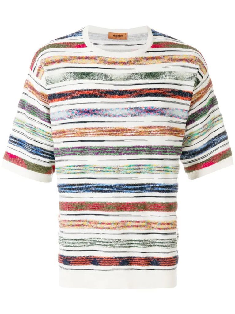 multi-stripe oversized T-shirt