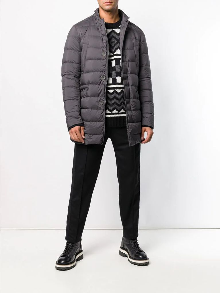 padded straight-fit jacket