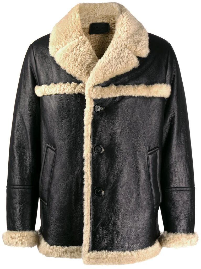 faux-fur lined coat