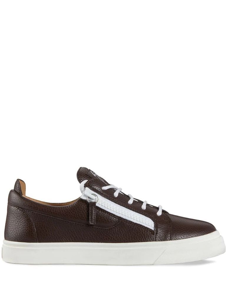 Frankie zipped low-top sneakers