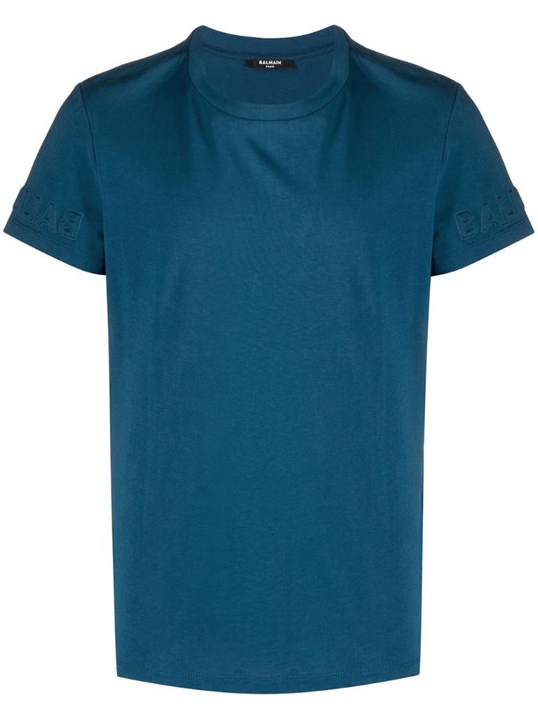 logo-embossed sleeves T-shirt