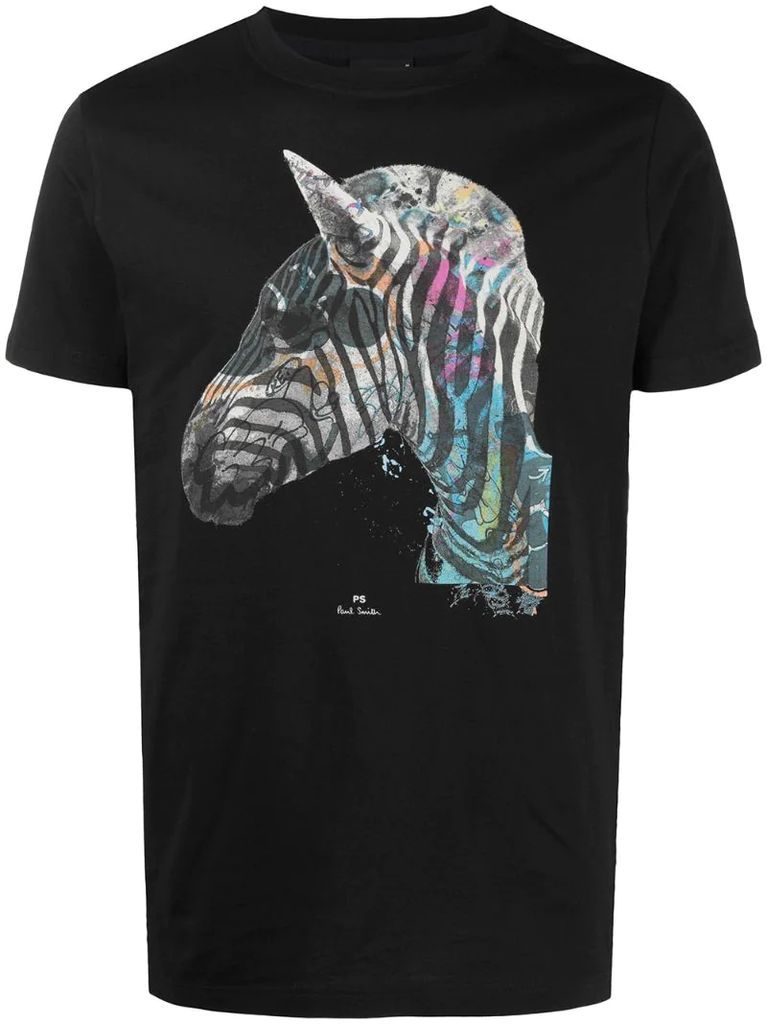 zebra print organic cotton T-shirt