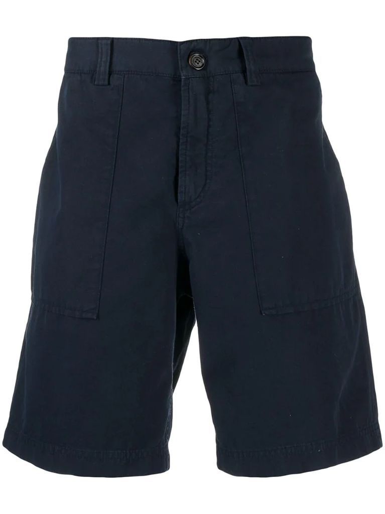 knee-length cotton shorts