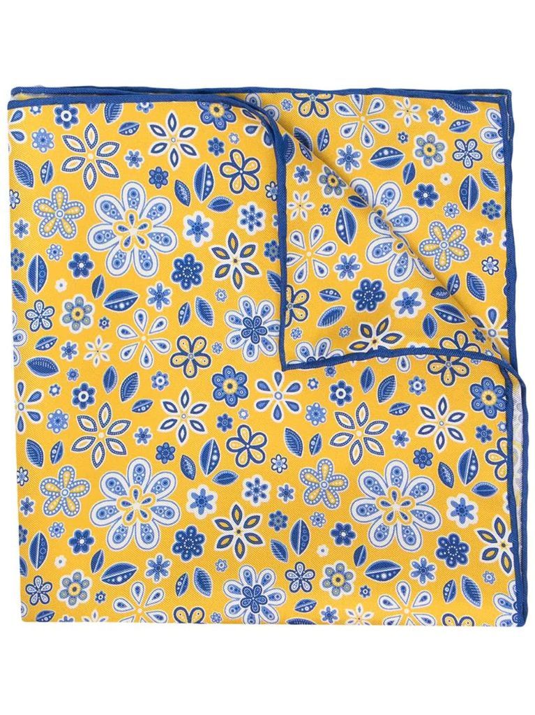 floral-print silk handkerchief