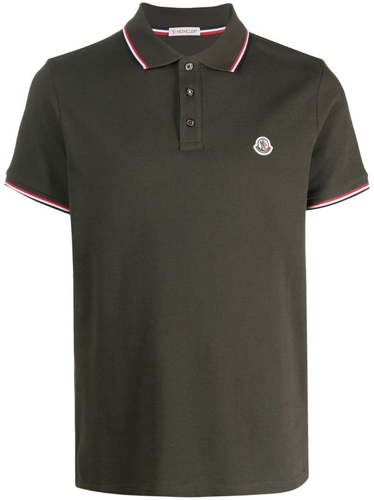 chest logo patch polo shirt