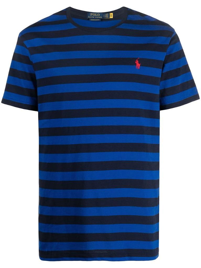 stripe print T-shirt