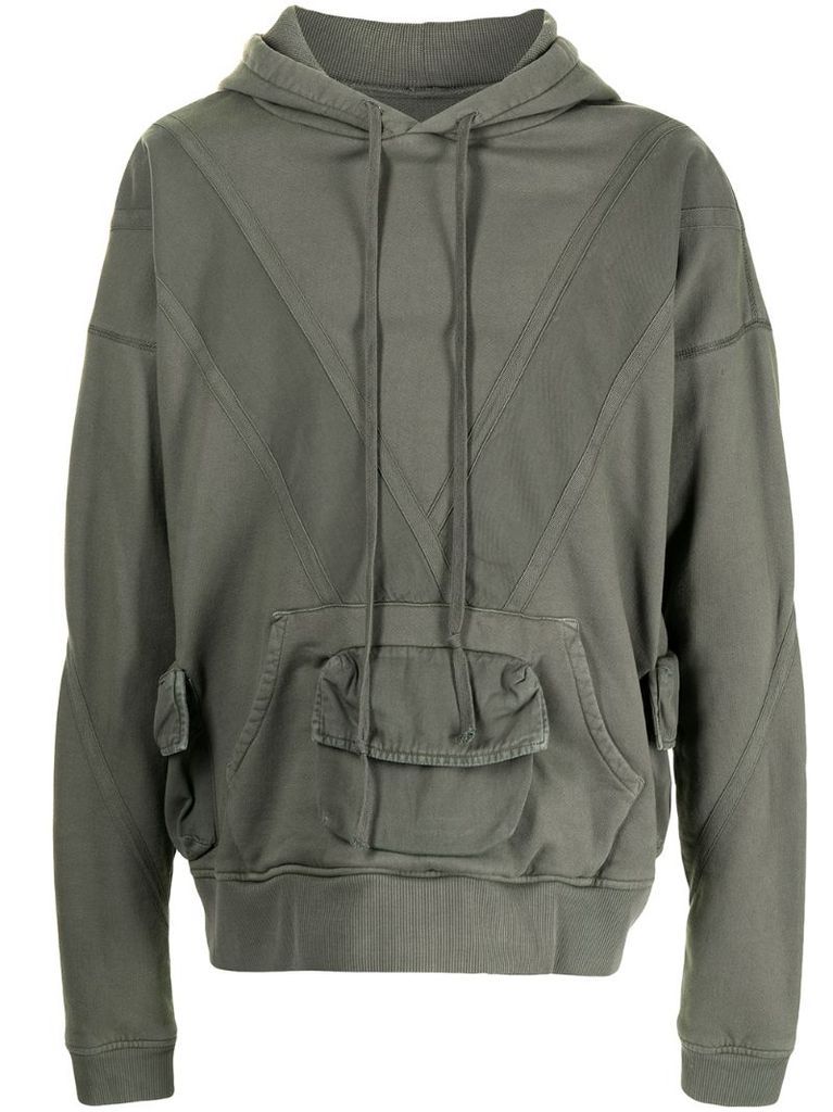 multi-pocket cotton hoodie